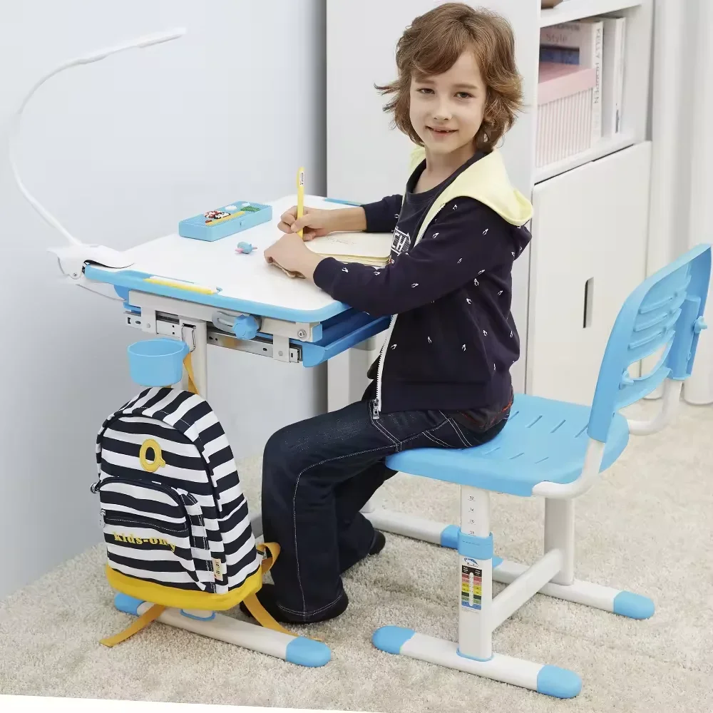 El mejor diseño, silla de escritorio ajustable para tareas de estudio para niños, mesa de estudio ajustable en altura, juego de mesa de arte para actividades para niños