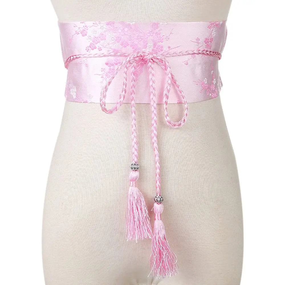 

Women Floral Printed Slim Fit Wide Waist Band Kimono Belt Corset Cummerbands Corset Waistband