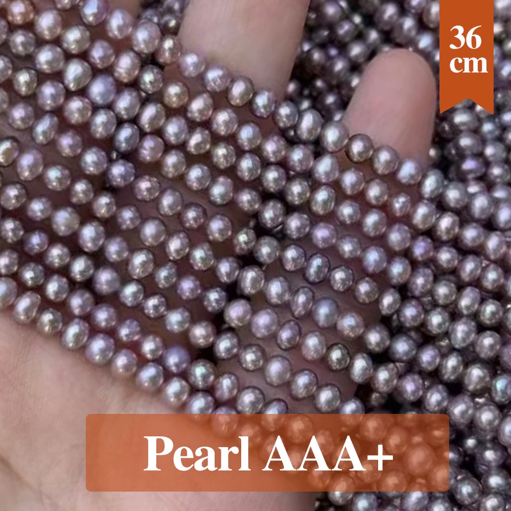 

Gloss Natural 100% Real Freshwater Pearl Bead 3-3.5mm Round Pearl Loose Spacer Beaded for Making DIY Jewerly Neklace Bracelet