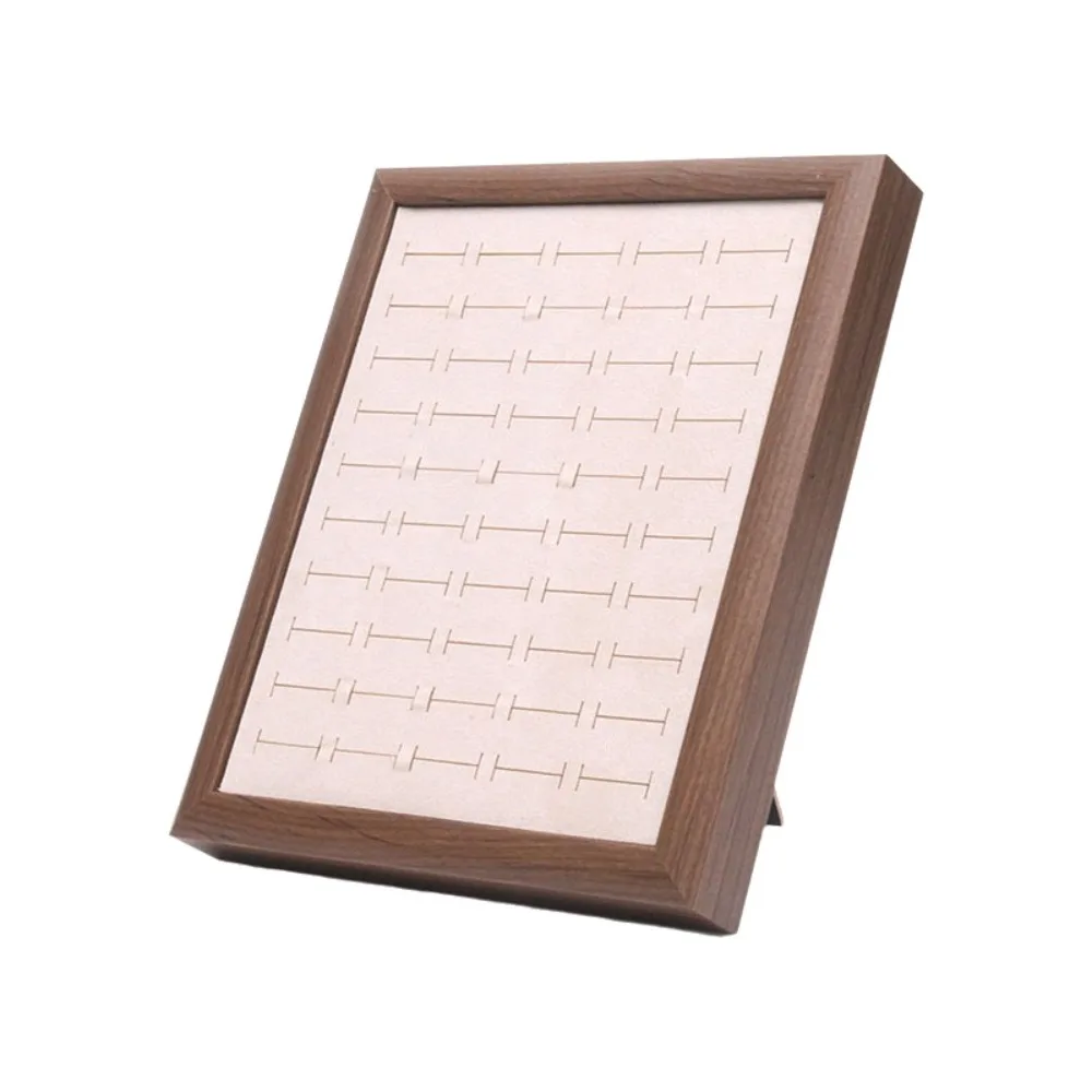 

Elegant Fashion Jewelry Trays Large Capacity Organizer 50 Slot Rings Display Holder Save Space Velvet Leather