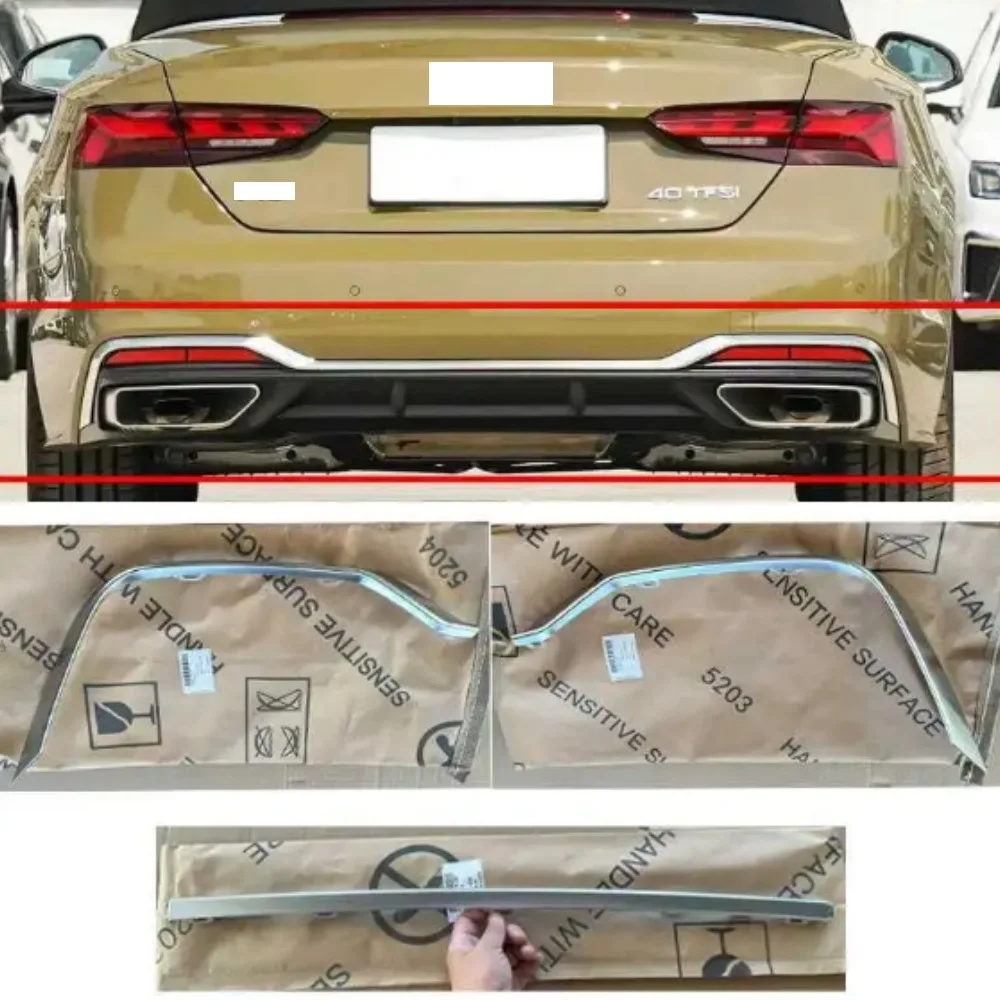 

Rear bumper Chrome plated decorative strip For Audi A5 S5 RS5 2020 -2025