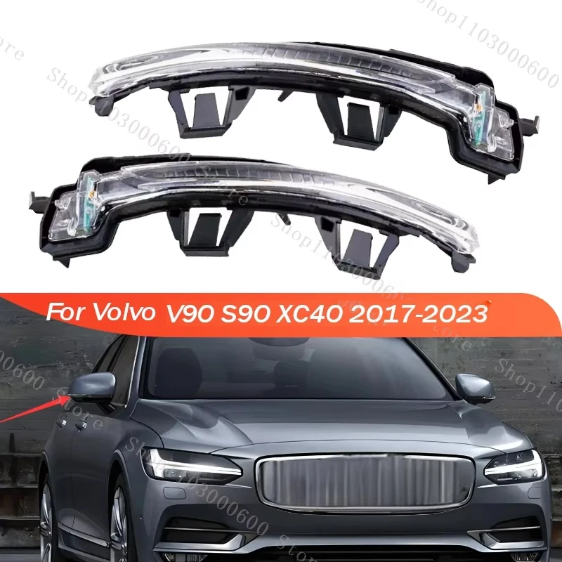 

LED Door Side Lights For Volvo V60 S90 XC40 2017-2023 Rearview Mirror Turn Signal Light Side Mirrors Blinker Lamp 31498601