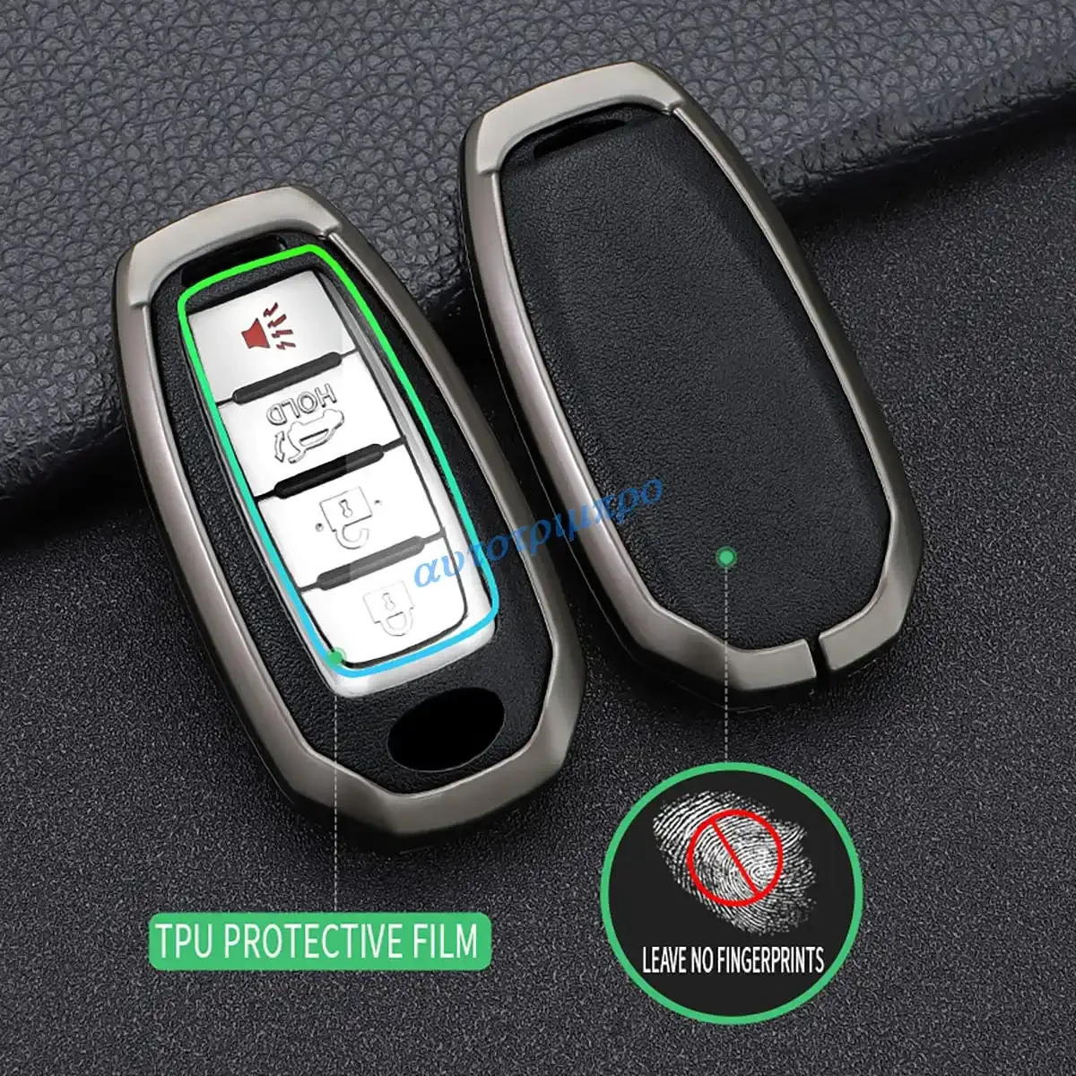 Metal Key Chain Fob Case Cover keychain Shell Holder For Infiniti Q50 Q60 QX50 QX55 QX60 Accessories 2019-2025 2024 2023 2022