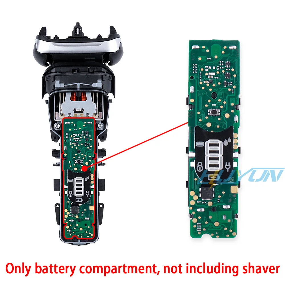 Imagem -02 - Bateria Compartimento Motherboard para Braun Cartão Pcb Bateria Display Razor Série 5790 5791 9030 9250 9080 9280 9296