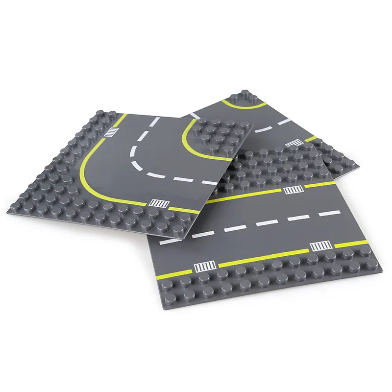 2PCS Big Particles Building Blocks City Construct Road Street Base Plates Sets Diy Bricks Accessories Educational Toys For kids