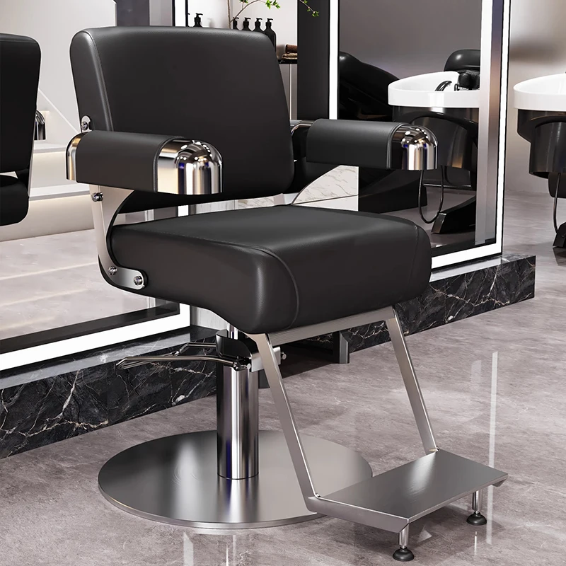 Online Celebrity Hairdressing Barber Chairs High-end Hair Salon Specific Hair Dyeing Chairs Swivel Salon Furniture Cadeira FYBC