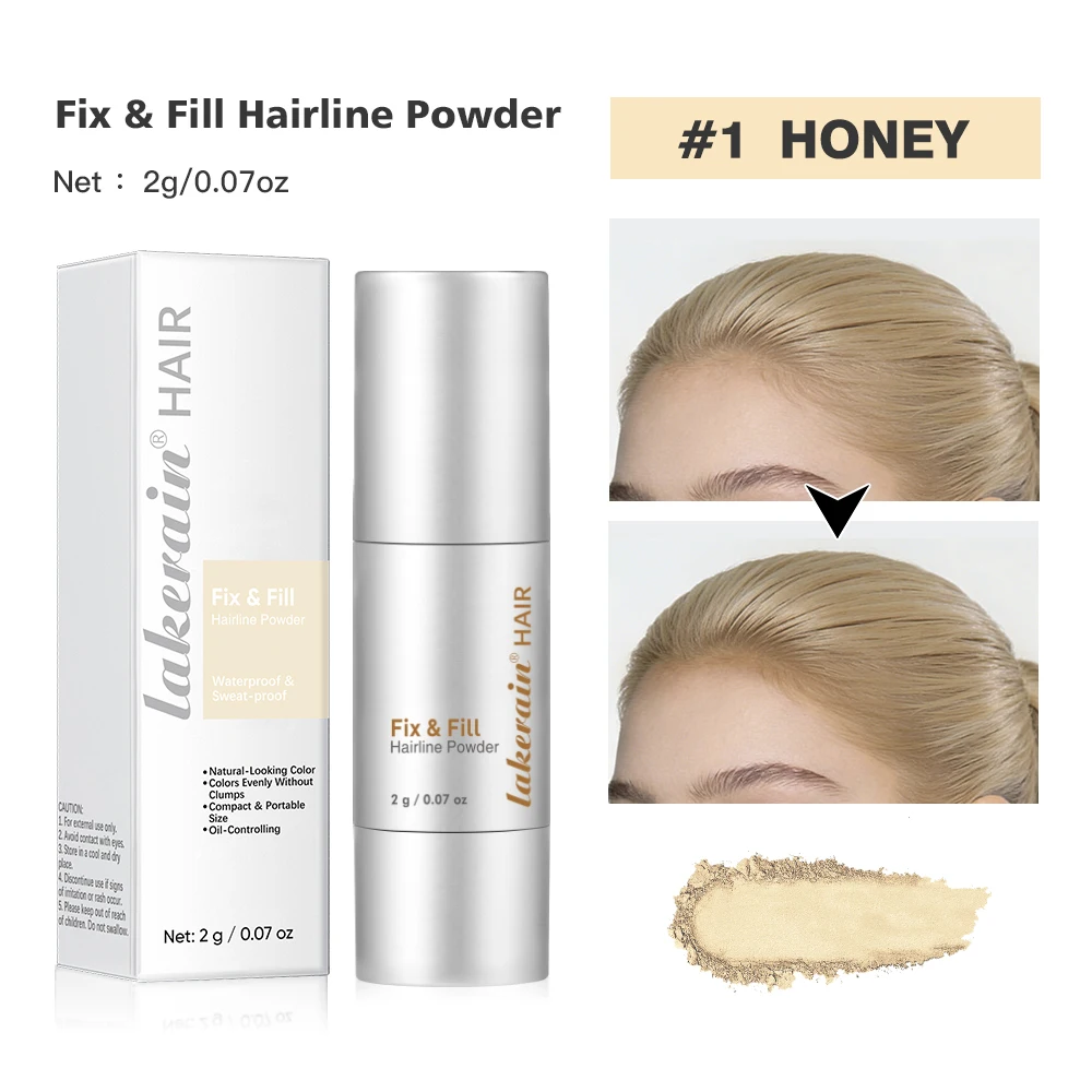 Waterdichte haarlijn- en wortelconcealerpen – Instant grijze dekking met Easy Blend Powder Stick voor normaal haar