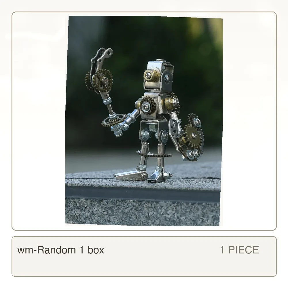 3D DIY Mechanical Saint Series Retro Metal Wind Hand Assembled Mecha Box Gift- Random Types