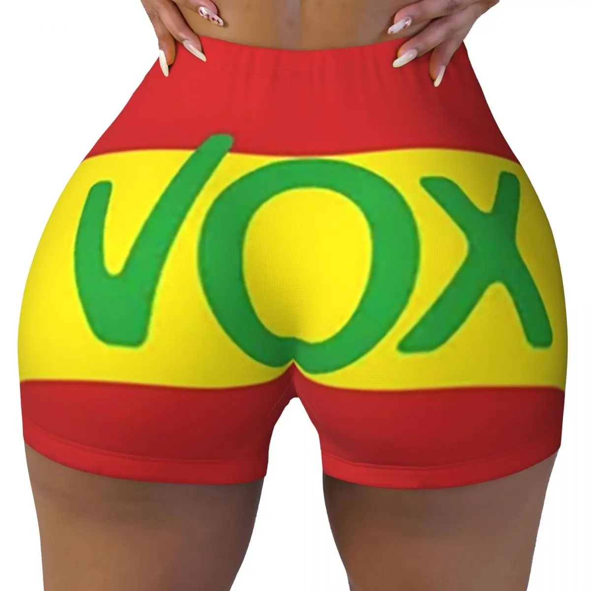 Personalizado espana vox logotipo espanha festa política espanhol mulheres ginásio treino correndo shorts atlético vôlei motociclista yoga shorts