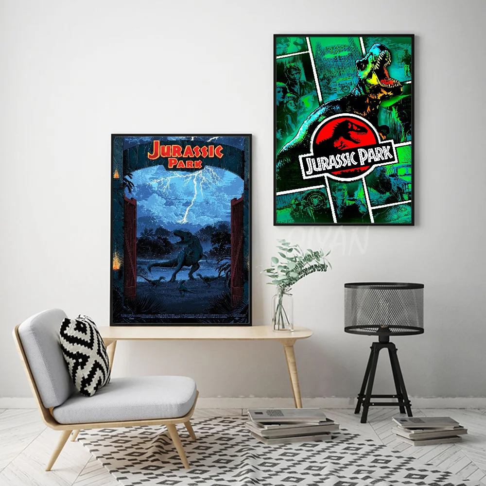 Sci-fi Movie J-Jurassic P-park Poster Wall Art Home Decor Room Decor Digital Painting Living Room Restaurant Kitchen Art