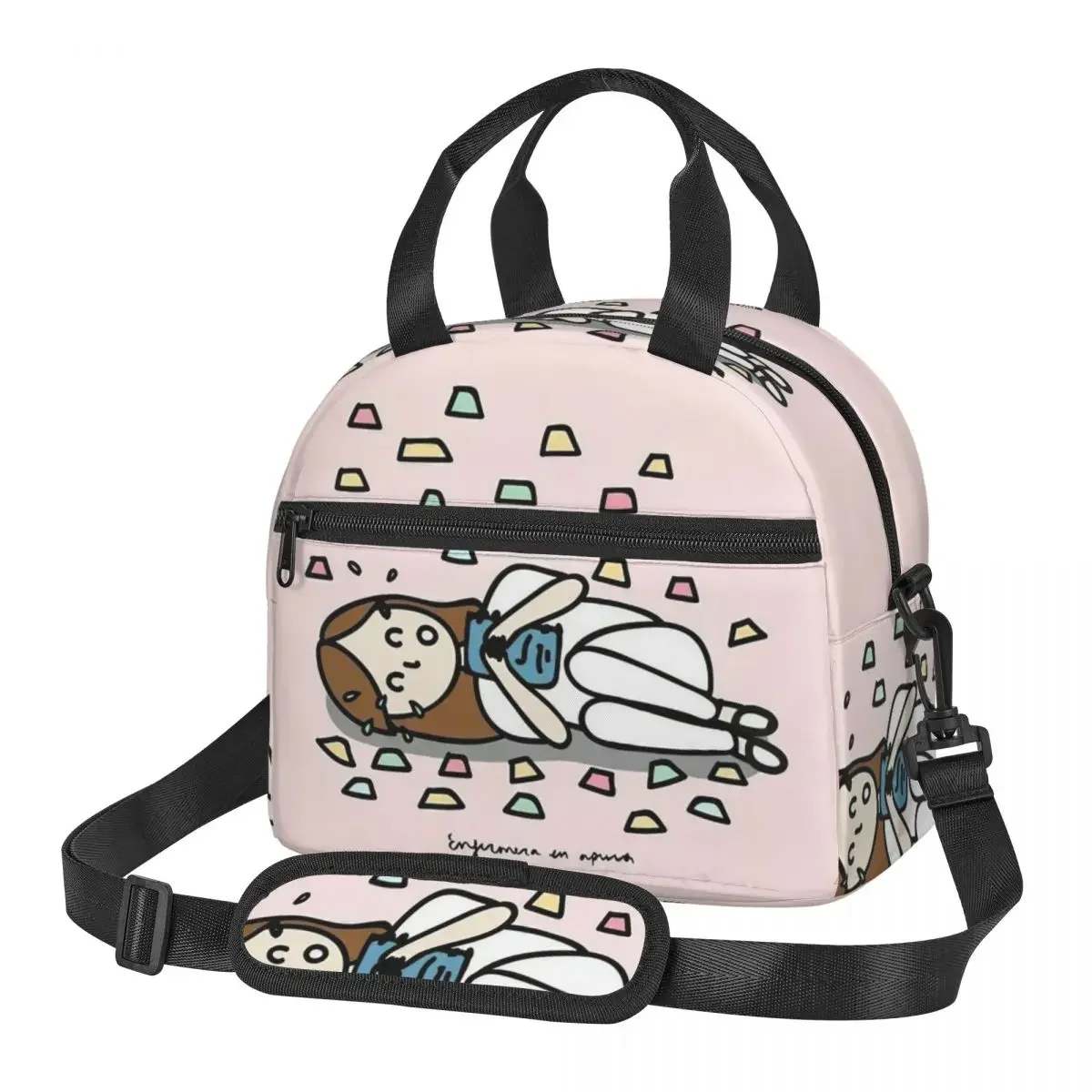 

Enfermera En Apuros Large Thermal Insulated Lunch Bags With Adjustable Shoulder Strap Reusable Food Bag Cooler Thermal Food Box