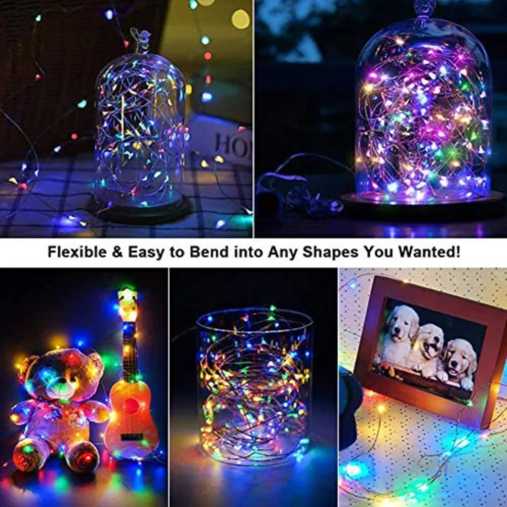 2m LED Fairy Light String Night Christmas Koperdraad String Garland Room Decor Kerstboom Bruiloft Romantische Decoratie