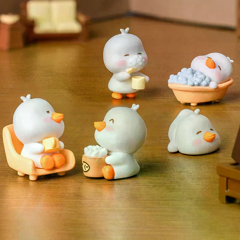1PC Kids Gift Cute Duck Figurines Miniature Craft Ornament Micro Landscape Kawaii Desk Car Interior Accessories Home Decoration