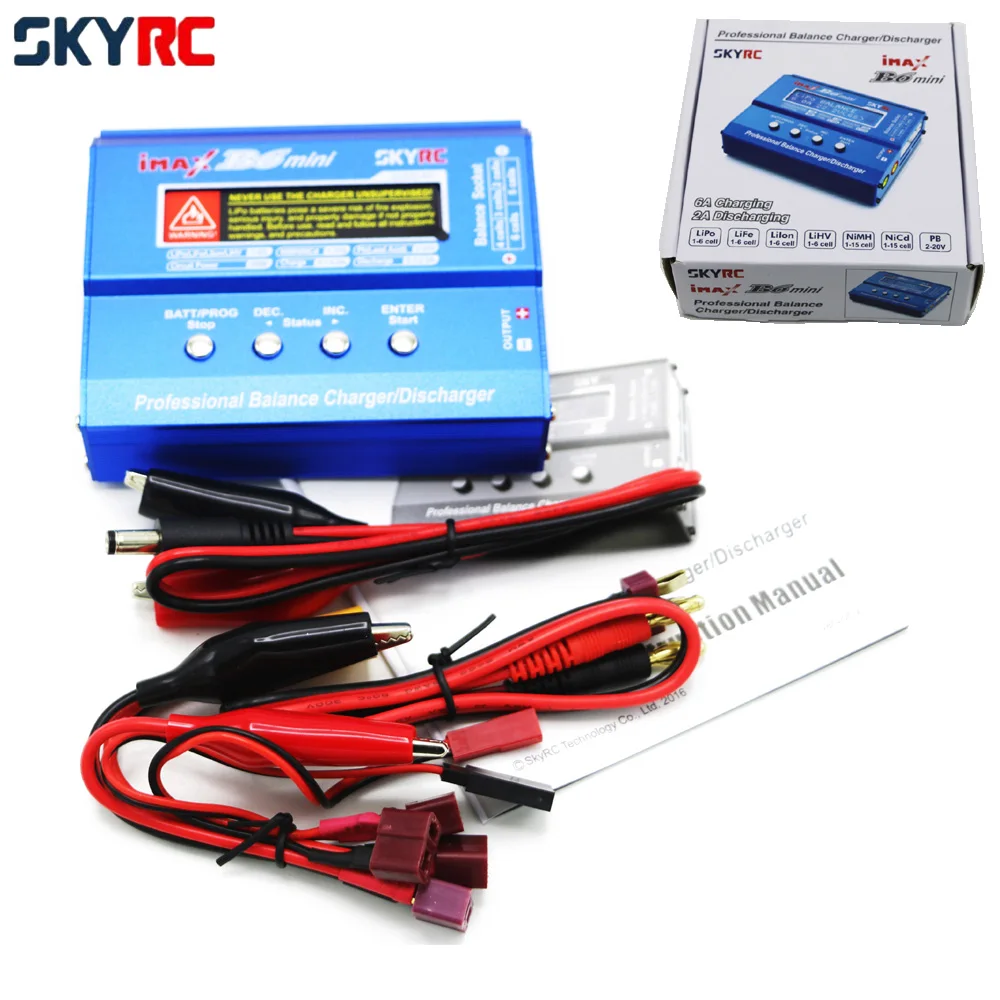 SKYRC Imax Mini B6 60W Max zabawka do utrzymywania równowagi z ładowarką/rozładowaniem do LiPo/LiFe/LiIon/NiMH/akumulator NiCd do nadajnika łodzi RC