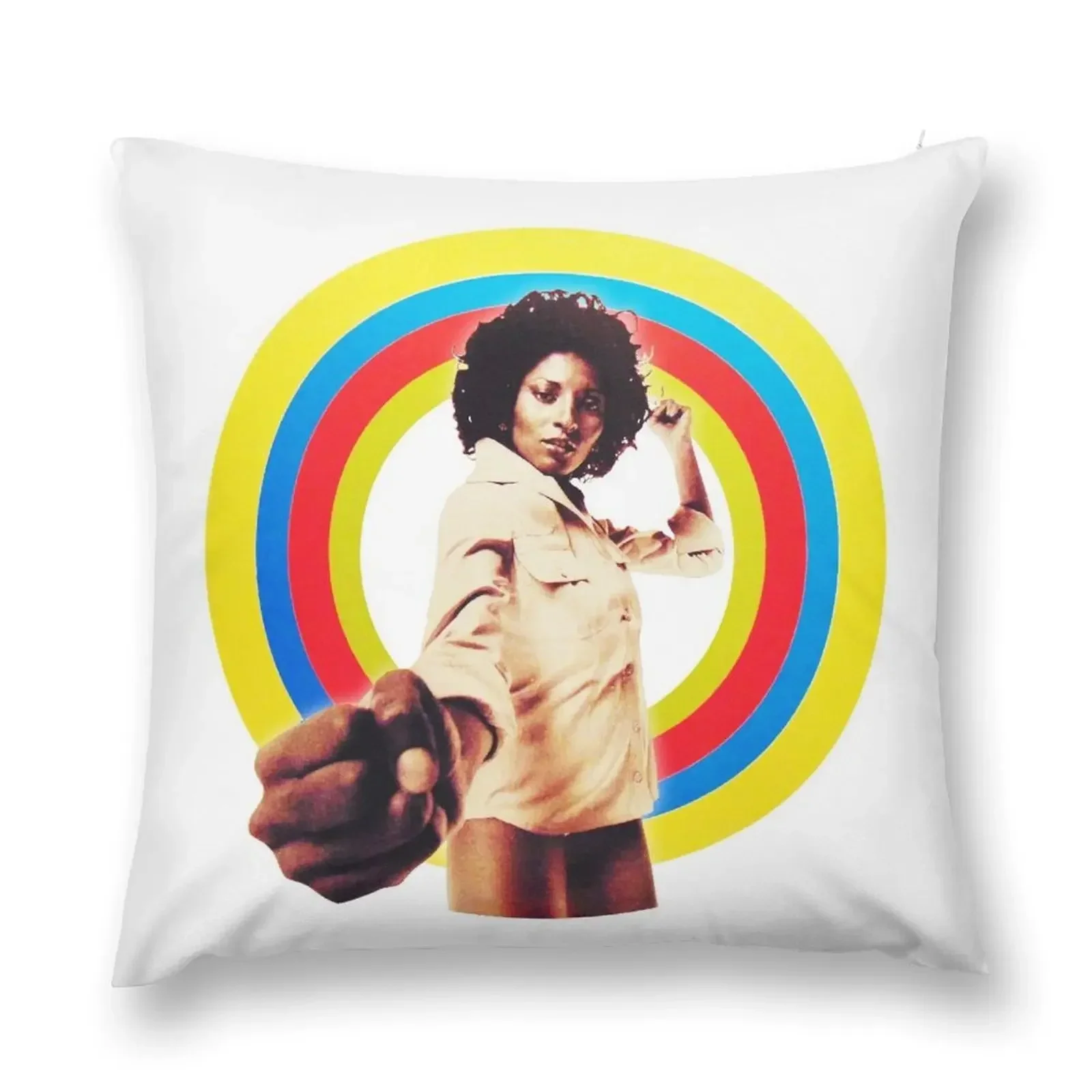 

Pam Grier - Woman of Power Throw Pillow Pillowcase pillows decor home pillow