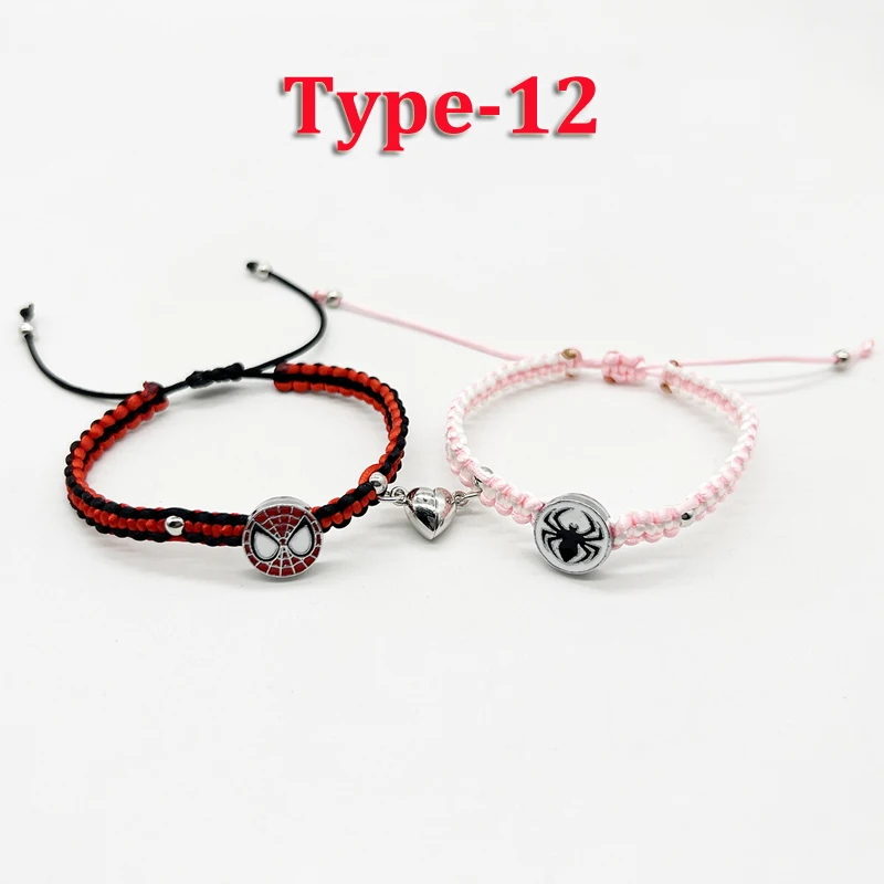 Fc'Noqgn Bracelet Couple Magnétique Araignée Chat – 2 Pièces Amitié Amour Longue Distance, Saint-Valentin, Anniversaire, Cadeau Tendance