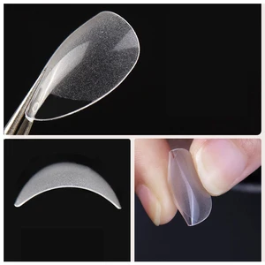 Künstliche falsche Nägel, 120pcs, Super Short Mandel, geformte volle Abdeckung, weiche Gelnagelspitzen, drücken Sie die Kapsel, Americaine x 12 Hauptverkaufsnagel Acgrigel - №10