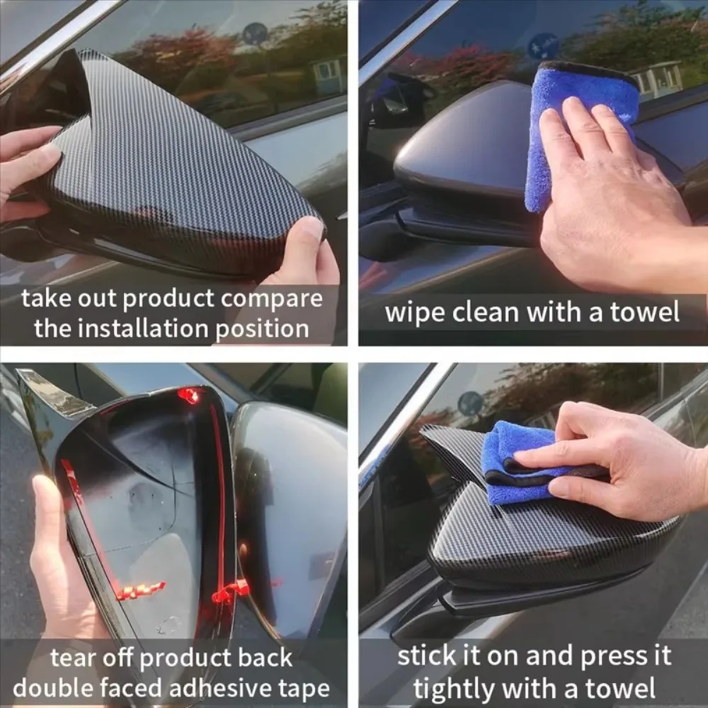 Para Mazda 3 Axela 2019-2025 puerta Exterior  coche cuerno  buey cubierta  espejo retrovisor tapa  espejo lateral accesorios emb