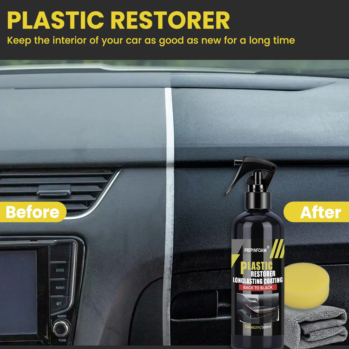 Car Plastic Restorer Back To Black Gloss Car Cleaning Products Plastic Leather Restore Auto Polish And Repair Coating Renovator