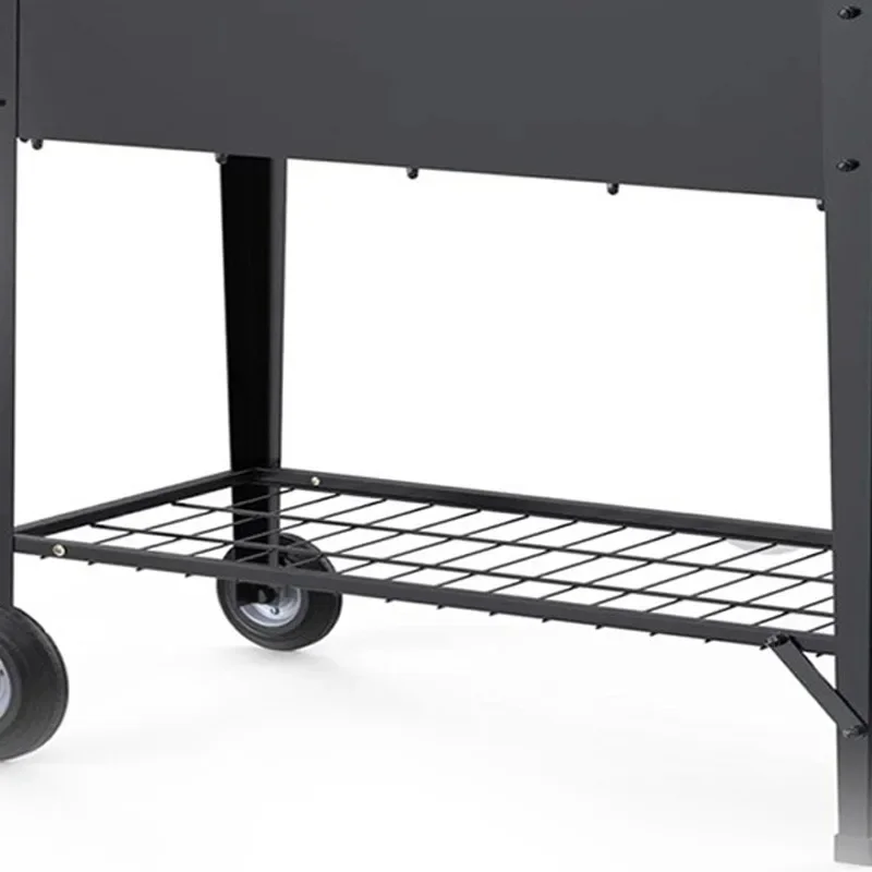 Outdoor planting box with handle trolley with wheel garden bed indoor storage flower stand