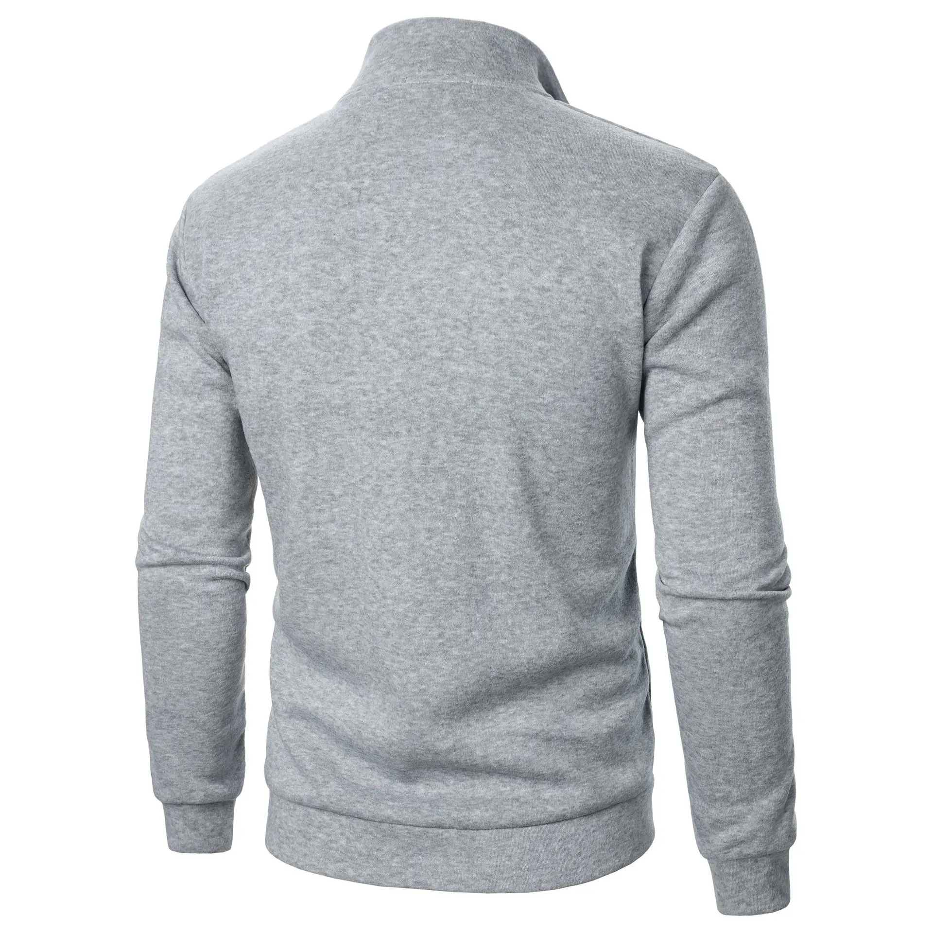 Frühling und Herbst Neuer Lässiger Hoodie mit Halbem Reißverschluss und Stehkragen, Trendiger Einfacher und Lockerer Oversize-Fleece-Hoodie für Herren – Detail 13