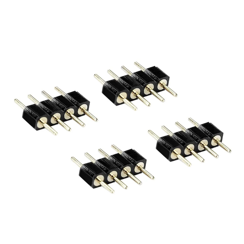 4 PIN DC 5V 12V 24V RGB Strip Light Needle Connector For 5050 3528 2835 RGB LED Strip