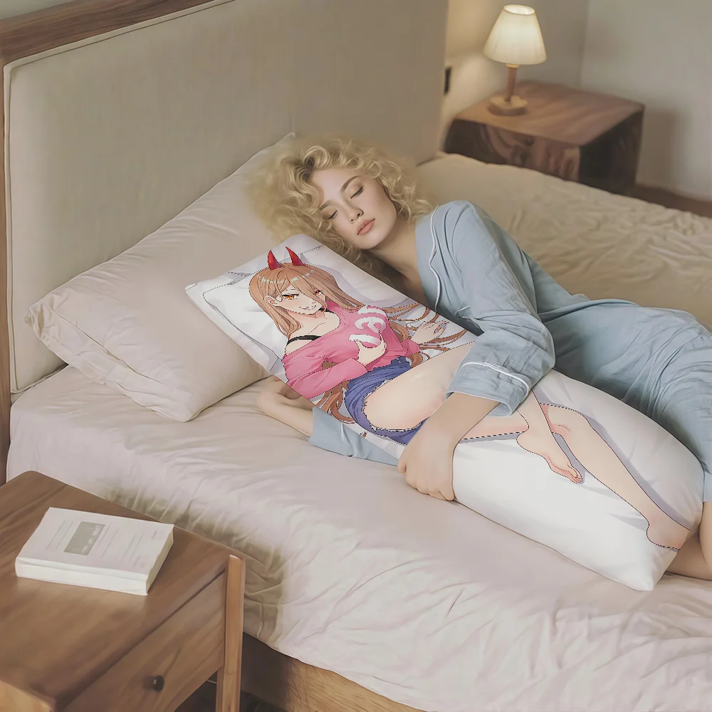 Pillow Case Body M-Makima Rectangle M-Man Pillow Cover C-Chainsaw Home Sofa Living Room 51x137CM Dakimakura Case