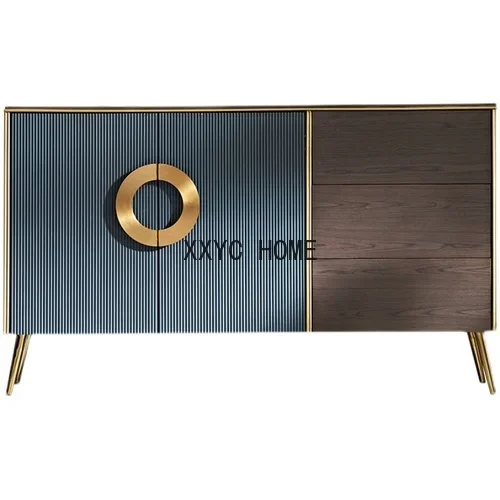 Entrance Cabinet Solid Wood Sideboard Living Room Curio Partition Storage Entrance Foyer Shoe Cabinet