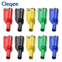 Cleqee P3005 Stackable Safe 4mm Banana Plug Solder/Assembly High Quality Welding-free Connector for Multimeter