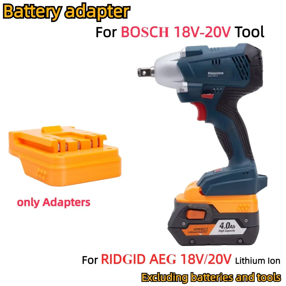 

Адаптер/конвертер для литий-ионной батареи RIDGID AEG 18В/20В к аккумуляторной электродрели BOSCH 18в-20в, аксессуары (только адаптер)