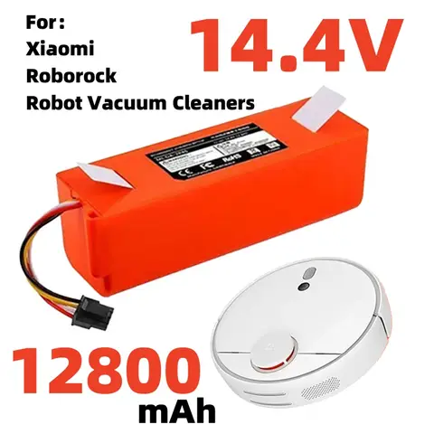 14.4V 12800mAh Replacement Battery for Xiaomi Roborock S55 S60 S65 S50 S51 S5 MAX S6 Robot Vacuum Cleaner