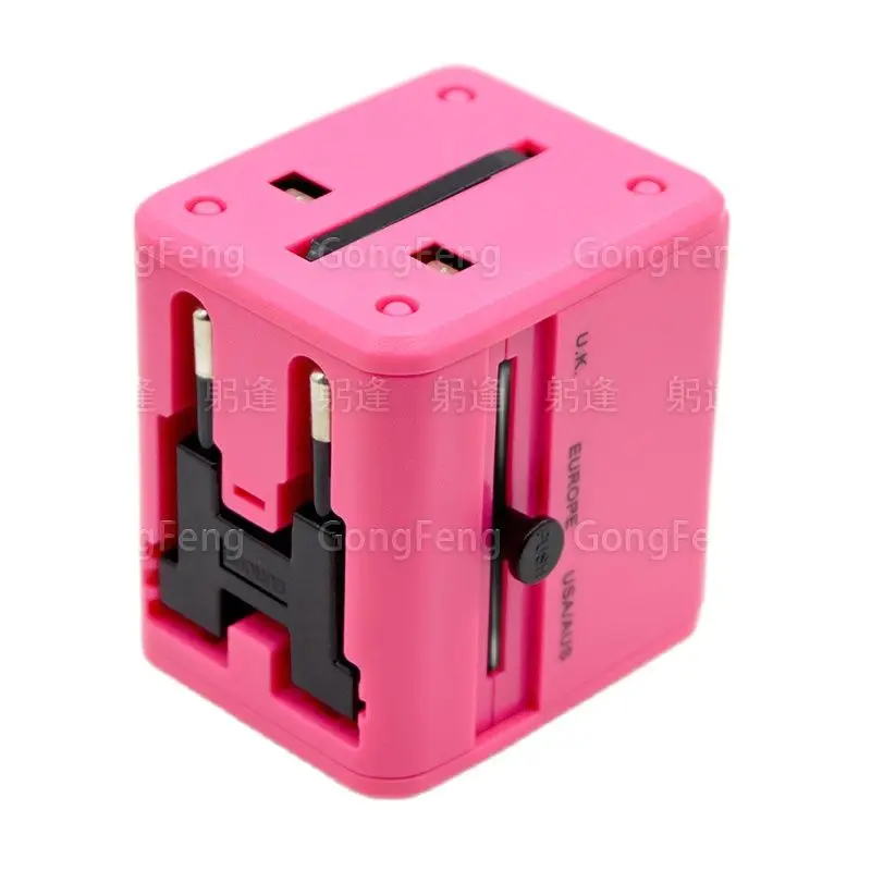 

10pcs New UK,US,AU Standard Travel Conversion Plug Socket Dual USB 2.1A Multifunctional Conversion Plug Charger Special Wholesal