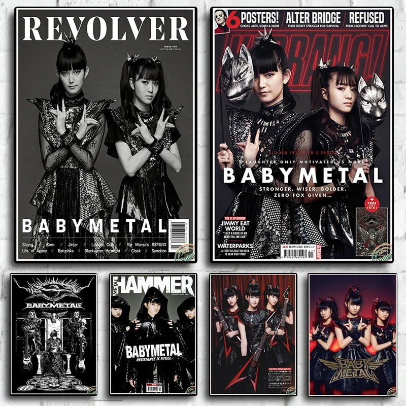 Modern Babymetal Poster Japanese Idol Group Canvas Paintings Wall Art Prints Picture For Living Room Home Decor Frameless Gifts
