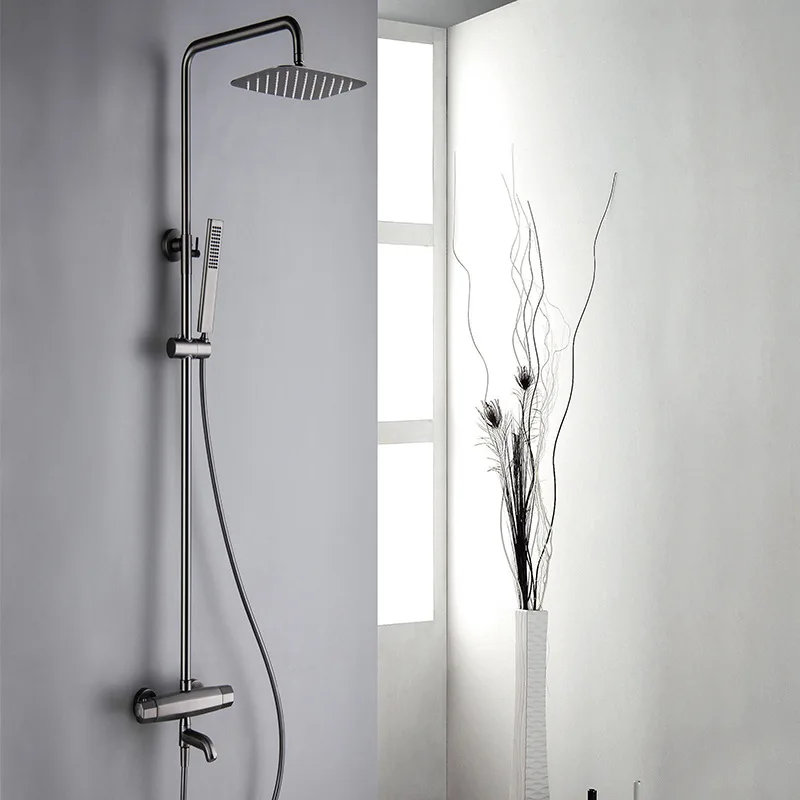 

All-copper thermostatic shower, shower set, household booster nozzle
