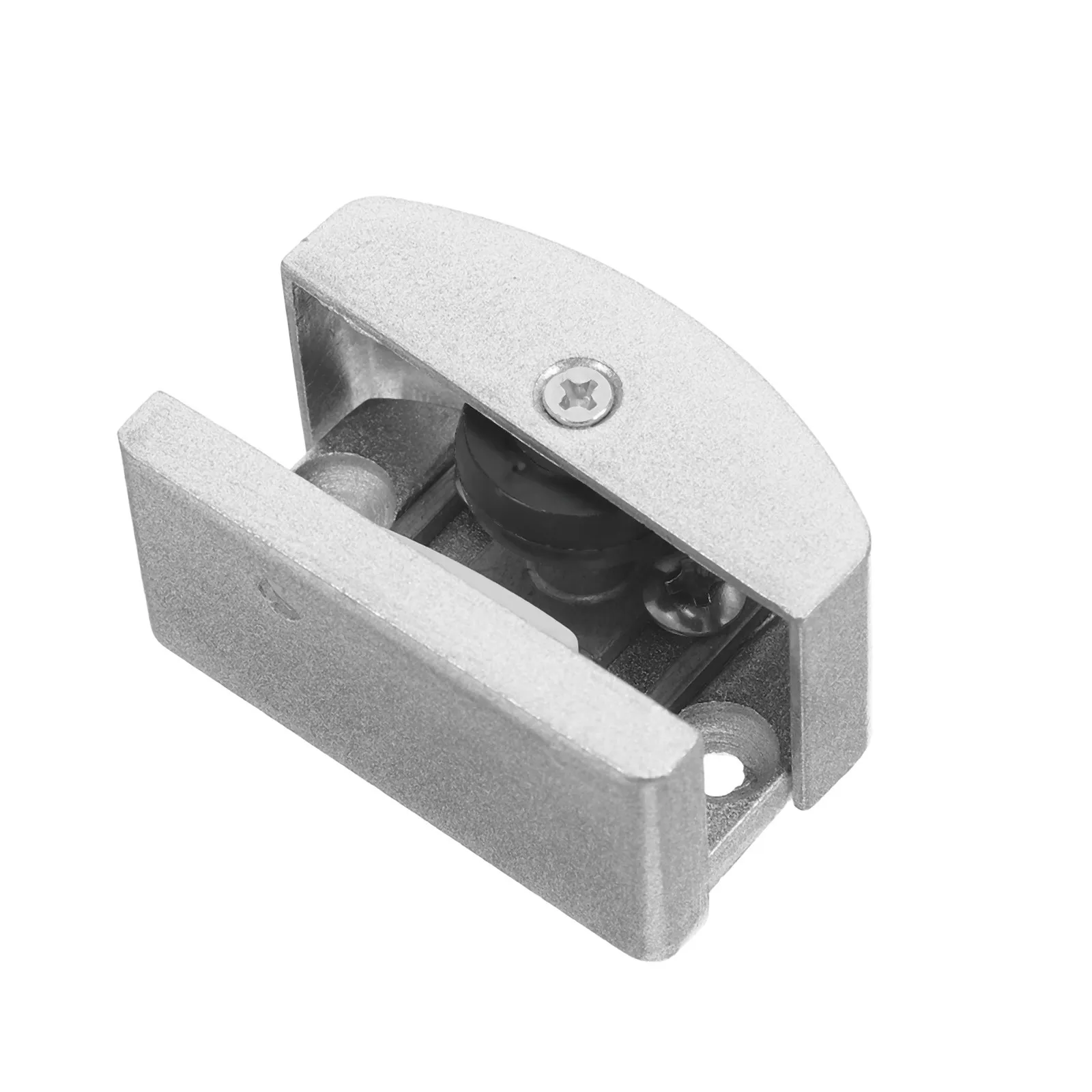 Shower Door Bottom Guide for 5-14Mm Glass Panel Adjustable Sliding Stopper Roller Slider Alignment Accessory Shower Door Track