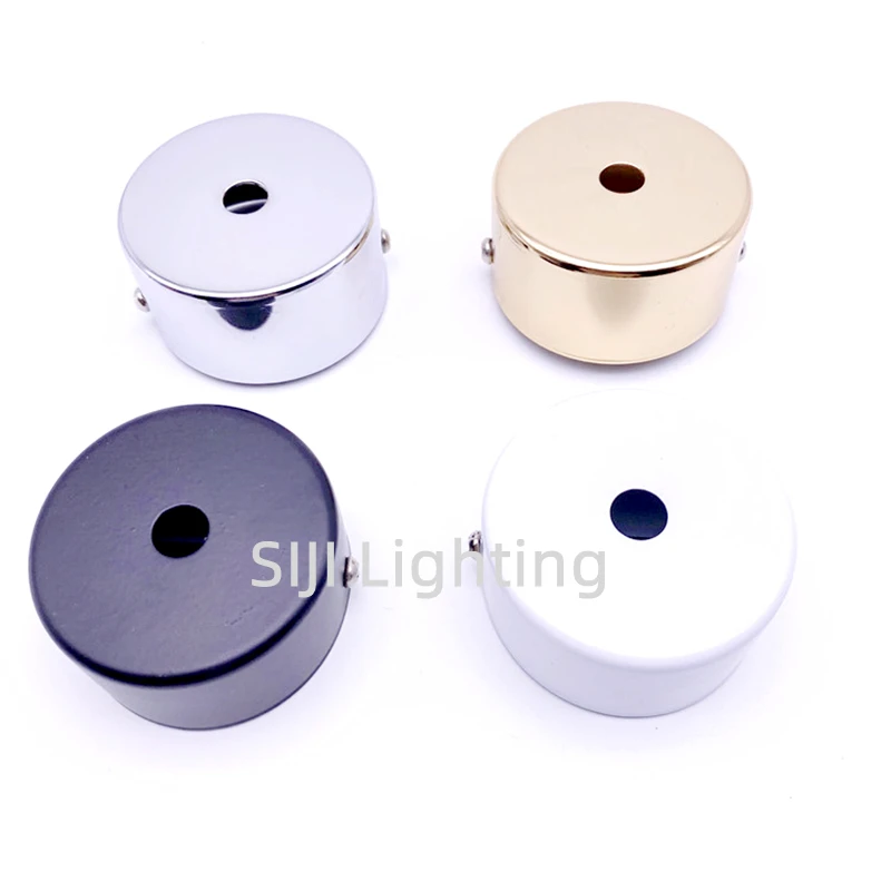6cm Lamp Base Ceiling Canopy Metal Ceiling Rose For Vintage 60mm Round Ceiling Plate For Chandelier Pendant Light Iron Lamp Base
