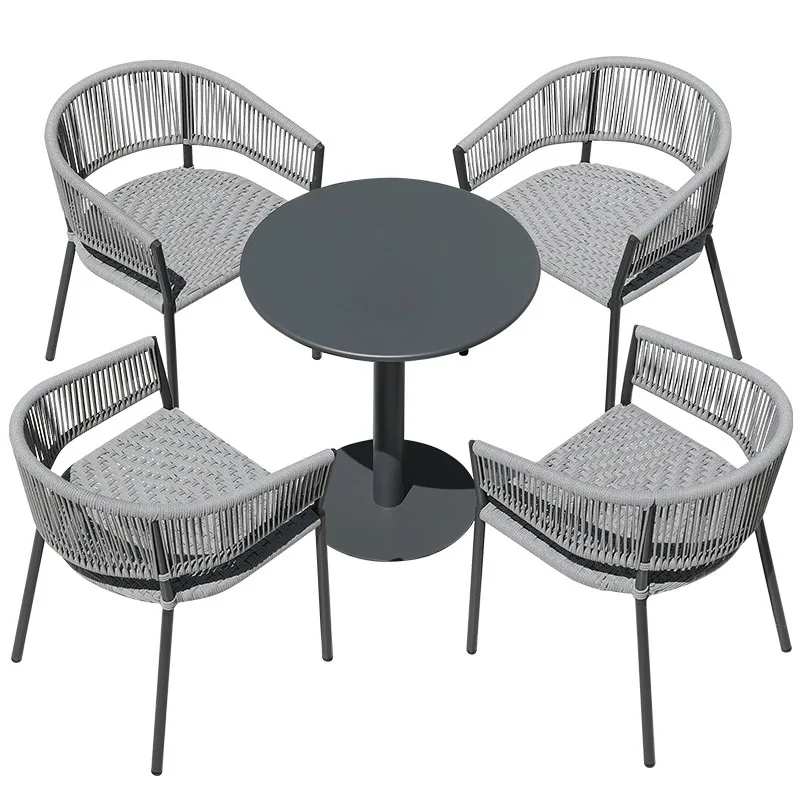 

Outdoor villa garden courtyard table and chair balcony leisure tea table and chair combination open-air waterproof sunscreen