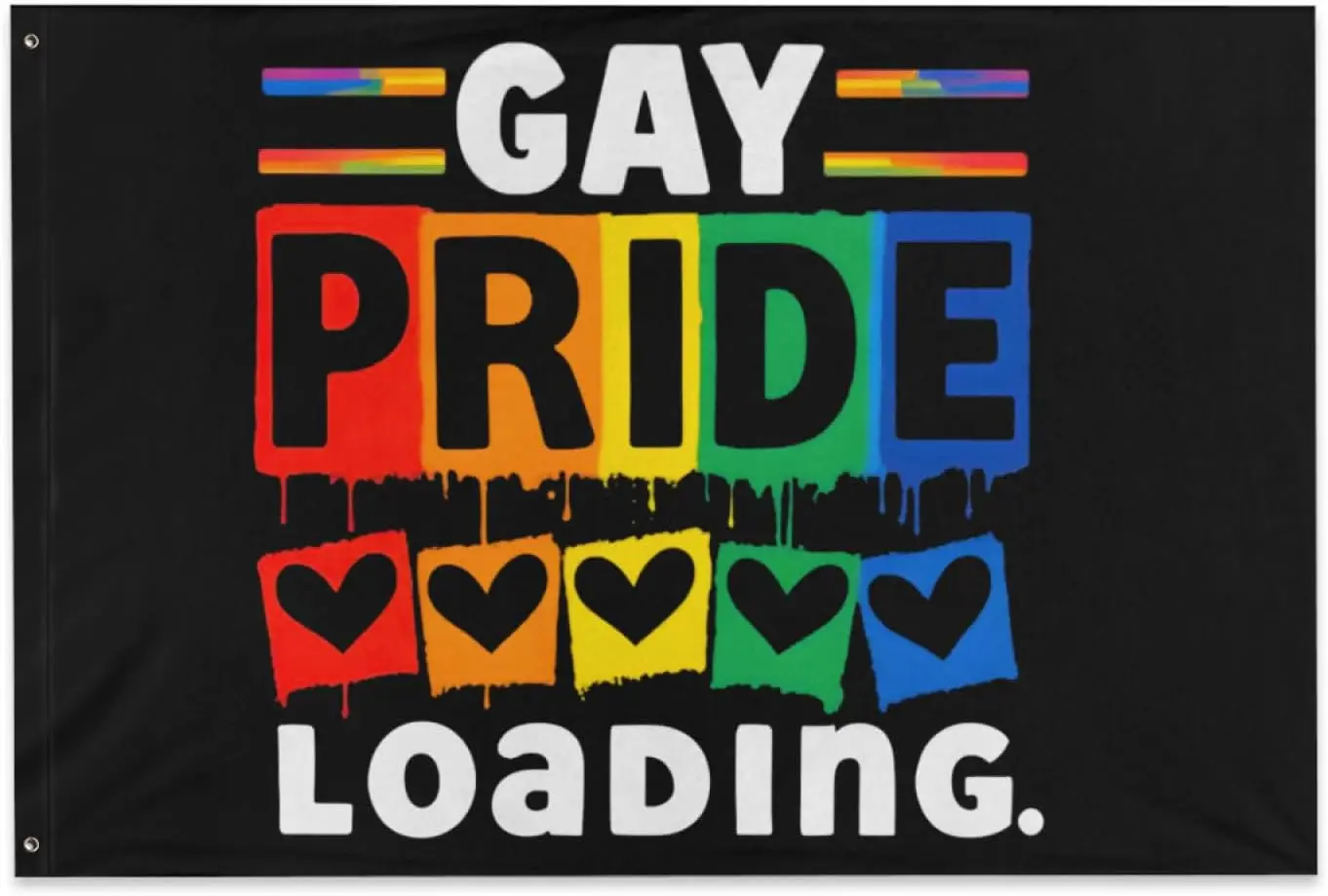Flagicts 100% Polyester Rainbow Pride Flag Gay Pride Loading Flag