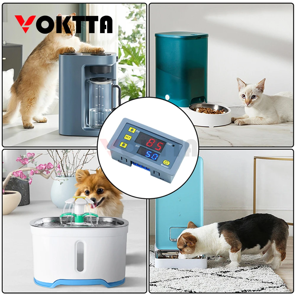 1PC Relay Switch AC 110V/220V DC 12V/24V Delay Relay T3230 LED Display Cycle Timer Control Switch Adjustable Timing Relay