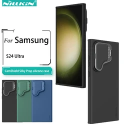 Samsung Galaxy S24 için Nillkin Ultra 5G kılıf CamShield ipeksi Prop kılıf kamera koruyucu arka kapak için Galaxy S24 Ultra