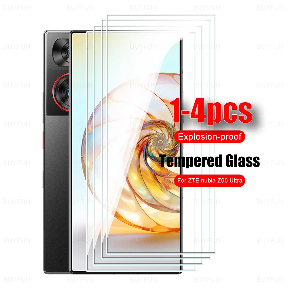 1-4Pcs Tempered Glass For ZTE nubia Z50 Z60 Ultra Screen Protector Red Magic 9 Pro+ 8 8s Pro Plus 5G Z60Ultra Z50Ultra 6.8inch