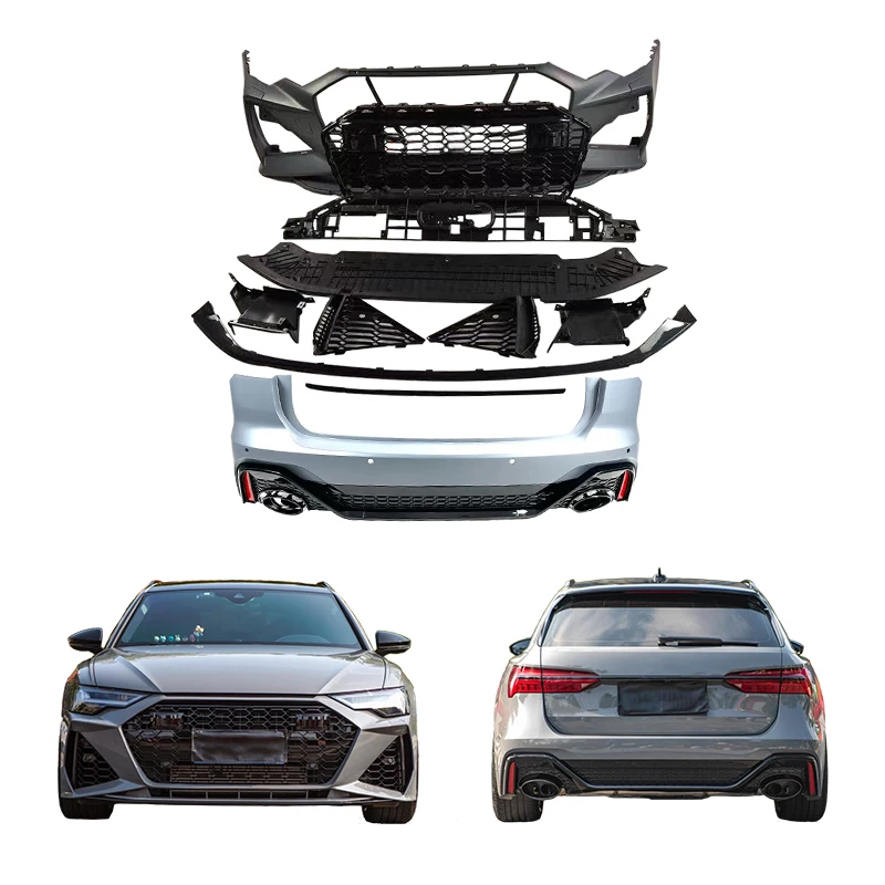 2021 New Universal Fitment Car Retrofit Upgrade Sport Front/Rear Bumper Fog Light Bolt-On Body Kit 1 Year Warranty for  A6