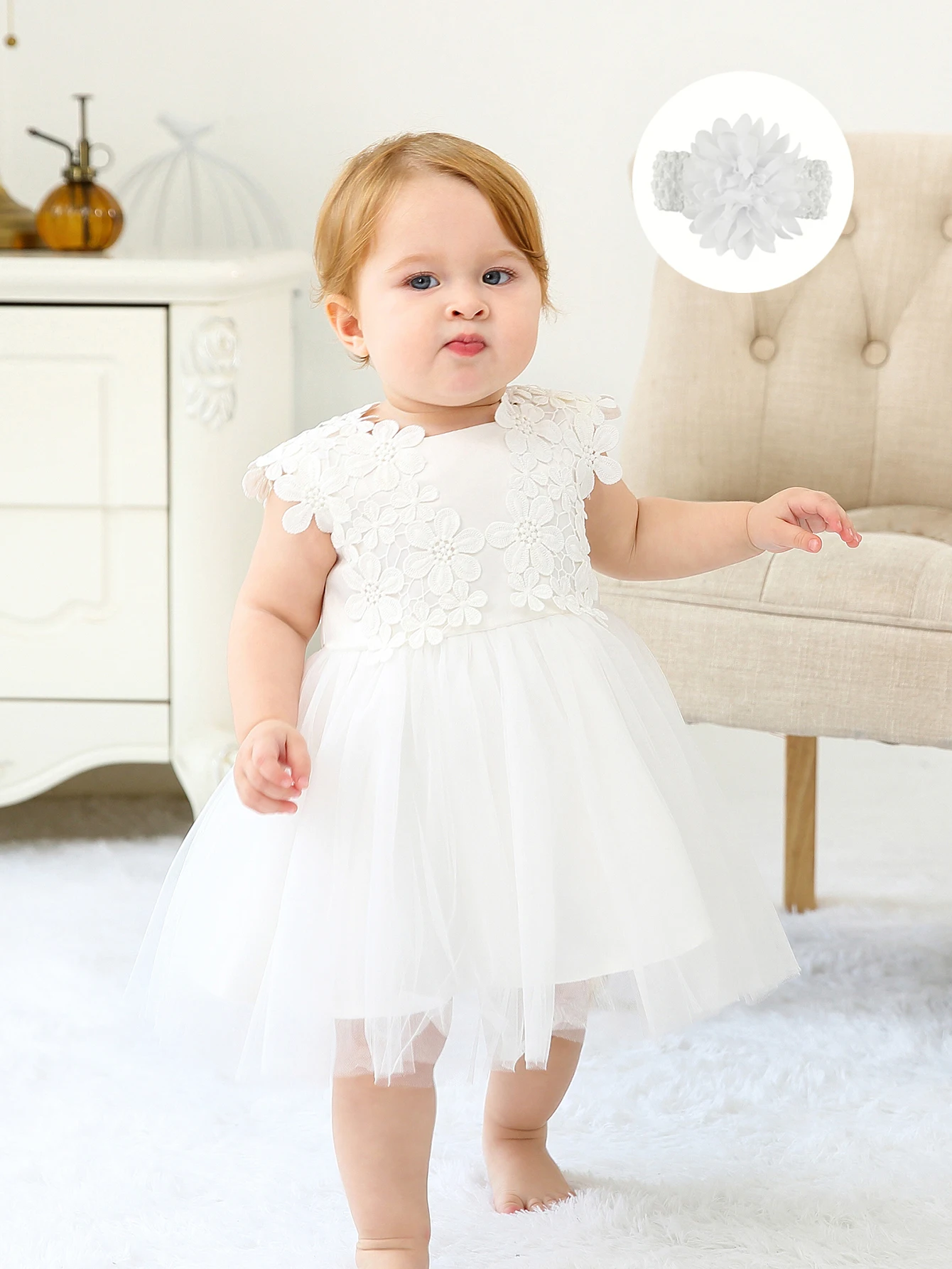 Girls Pageant Gown Christening White Clothes Newborn Christening Dresses for Girls Wholesale Baby Baptism Dresses