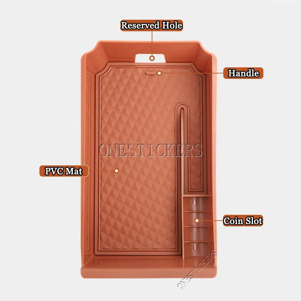 لمرسيدس بنز GLC الفئة X254 W254 GLC260 GLC300 2023-2025 سيارة مركز وحدة التحكم مسند الذراع صندوق صندوق تخزين حامل صينية منظم