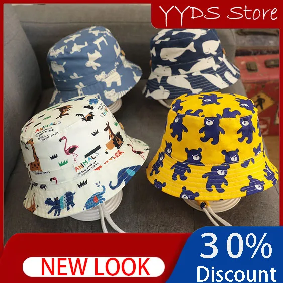 

Children's Hat Baby Fisherman Hat Boy Outdoor Beach Hat Camping Fishing Hat Baby Cartoon Bucket Hat Four Seasons Universal