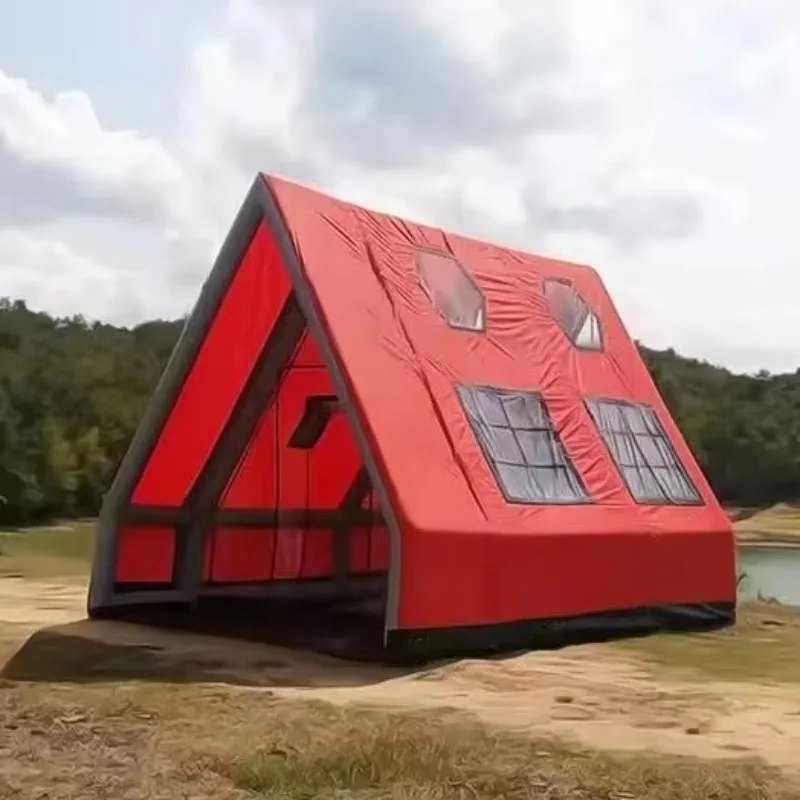 

2025 New Design Factory Custom Winter Inflatable Tents With 100% Waterproof Air Red Color Tent