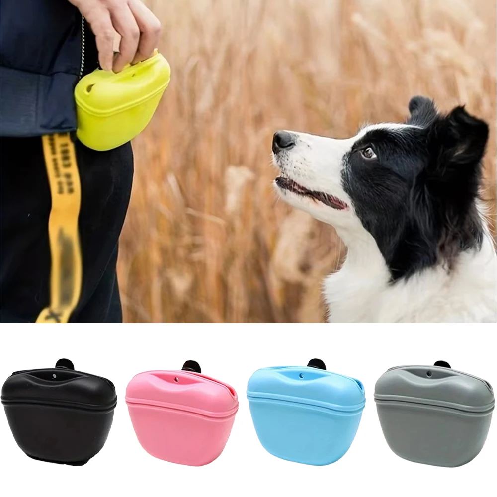 Pet Feeding Bag Training Dog Food Pocket Portable Silicone Snack Pouch Outdoor Walking Dogs Hanging Style Waistpack Pet Products