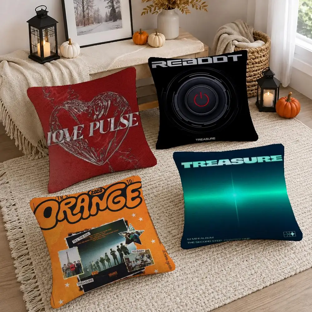 Hot Band Treasure Cushion Cover Short Plush Pillow Cover, Washable Wrinkle-Resistant for Sofa Bedroom Decor Gift