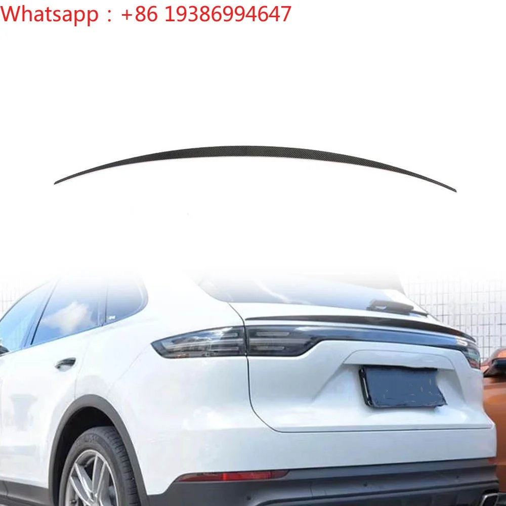 For Dry Carbon Rear Middle Spoiler for Porsche Cayenne (2018-2020)   GT Style Aero Trunk Lip Upgrade