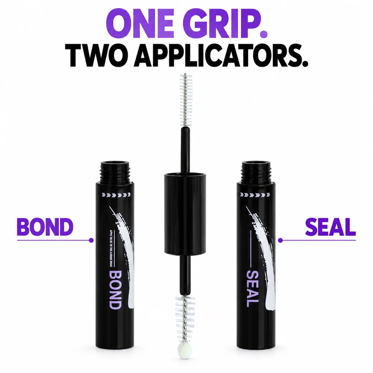 2-in-1 DIY Cluster Lash Bond & Seal Pen, Gentle Water-Resistant False Eyelash Adhesive and Sealer, 10ml Each, 1/2/5PCS